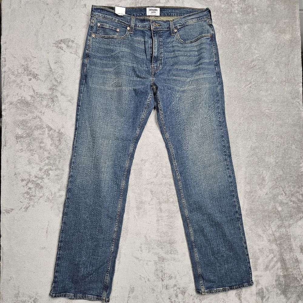 NWT Levi's Denizen Jeans Men's 36x34 Straight Medium Wash Denim New With Tags